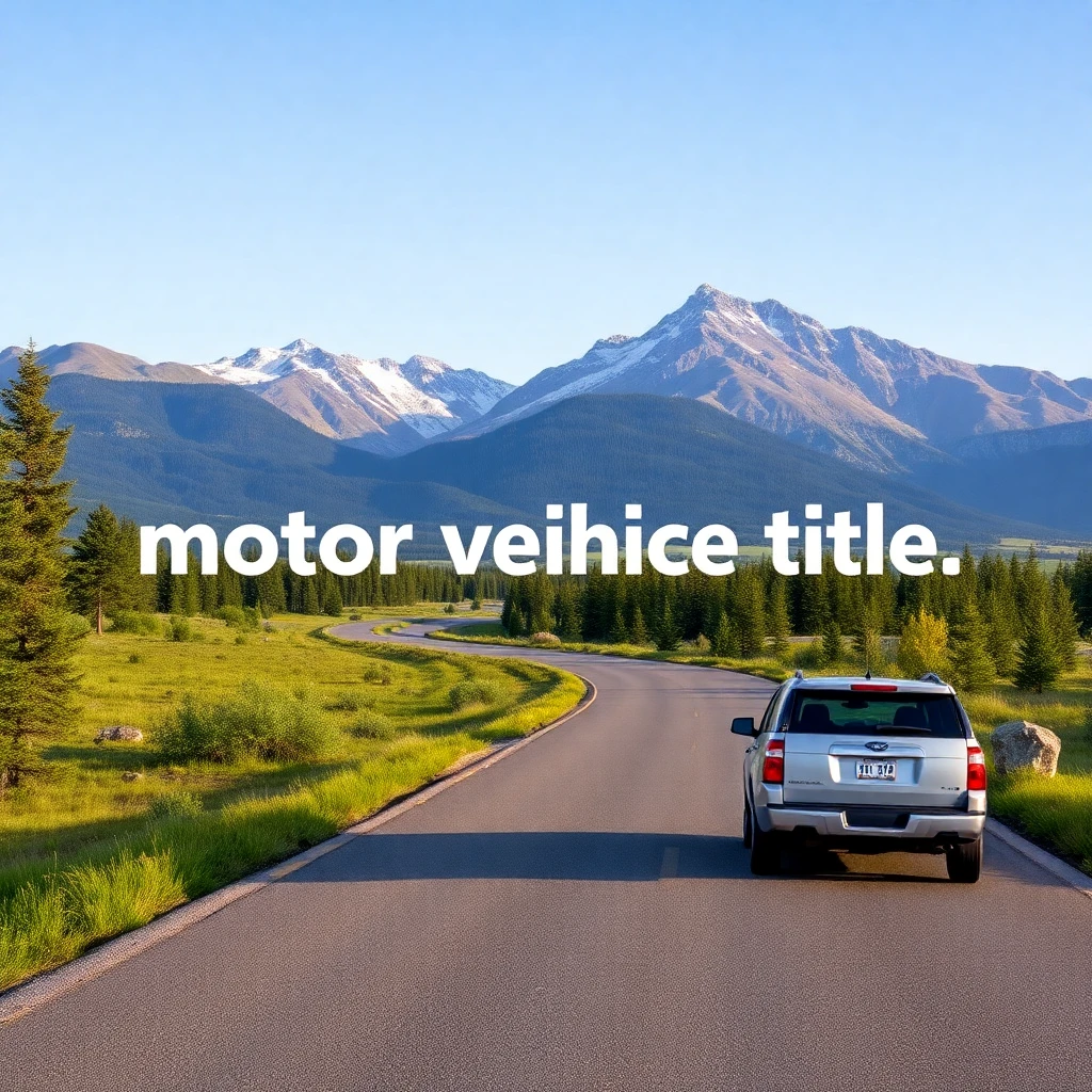 montana motor vehicle title - Montana Registration Services